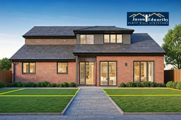 Home extension focusing on boundary line Luton